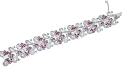 New Pamono White Gold Bracelet with Rubies and Diamonds