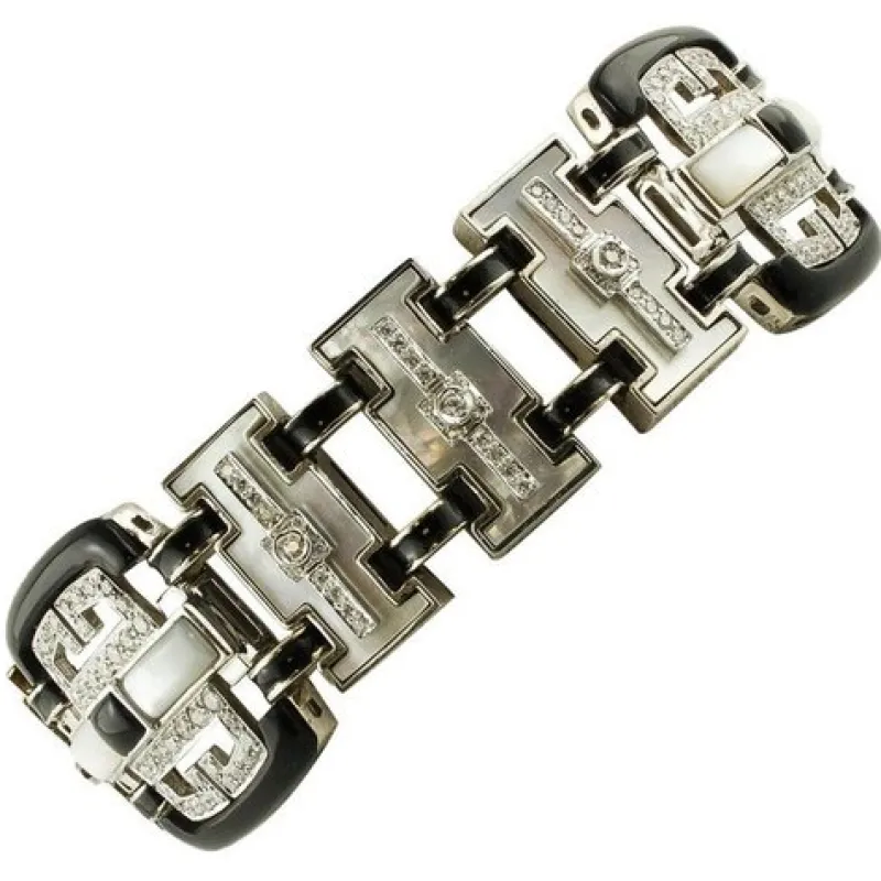 Clearance Pamono White Gold Bracelet with 305 Carat Diamonds