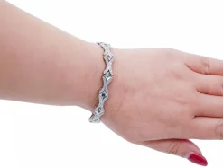 Pamono White Gold Bracelet with Emeralds, Rubies, Sapphires and Diamonds><noscript><img width=