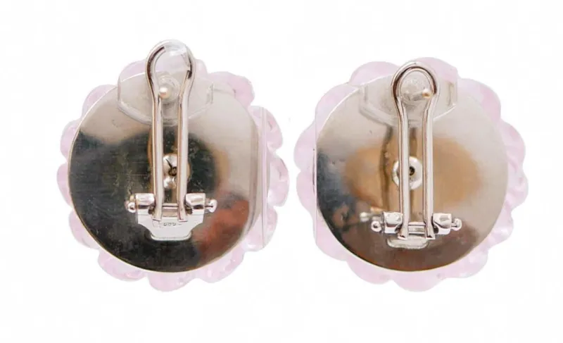 Pamono White Gold Earrings with Diamonds, Set of 2