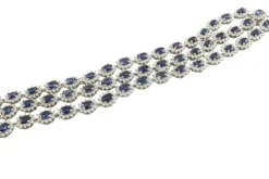 Discount Pamono White Gold Link Bracelet with Blue Sapphires and White Diamonds