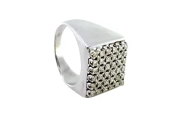 New Pamono White Gold Ring with Brilliant-Cut Diamonds