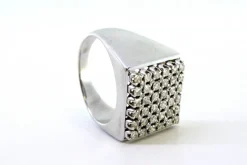 New Pamono White Gold Ring with Brilliant-Cut Diamonds