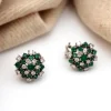 Pamono White Gold Shower-Shaped Earrings with Brilliant-Cut Diamonds, Set of 2> Earrings