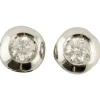 Pamono White Gold Stud Earrings with White Diamonds, Set of 2> Earrings