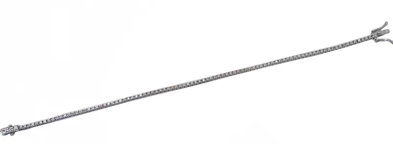 Sale Pamono White Gold Tennis Bracelet with Diamonds