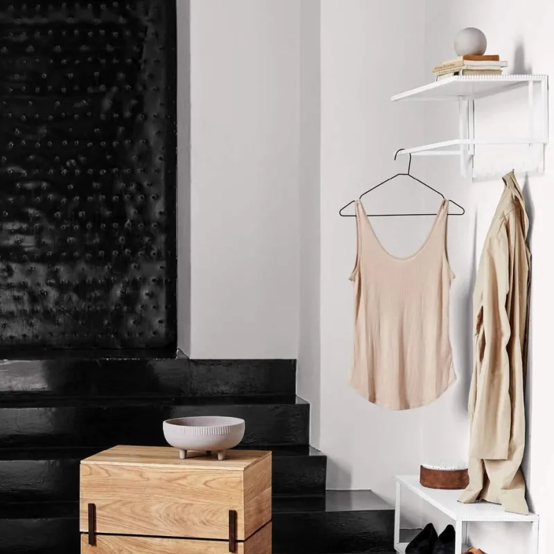 Hot Pamono White Grid Coat Hanger by Kristina Dam Studio