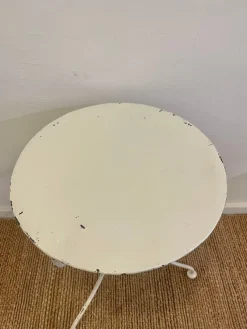 New Pamono White Iron Pedestal Table