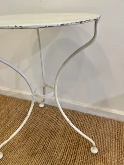 New Pamono White Iron Pedestal Table