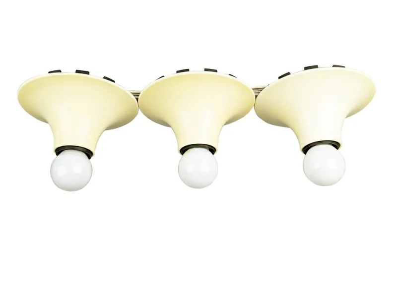 Pamono White Ivory Plastic Teti Wall Lamp by Vico Magistretti for Artemide, 1960s> Wall Lights & Sconces