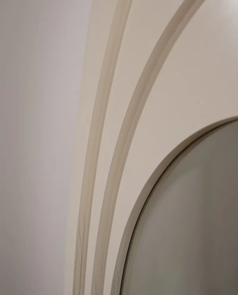 Pamono White Lacquered Wooden Mirror, 1960s> Mirrors