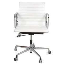 Outlet Pamono White Leather Ea-117 Office Chair by Charles Eames for Vitra, 2000s