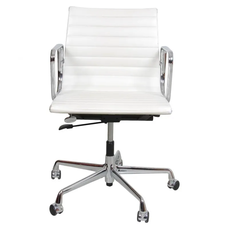 Outlet Pamono White Leather Ea-117 Office Chair by Charles Eames for Vitra, 2000s