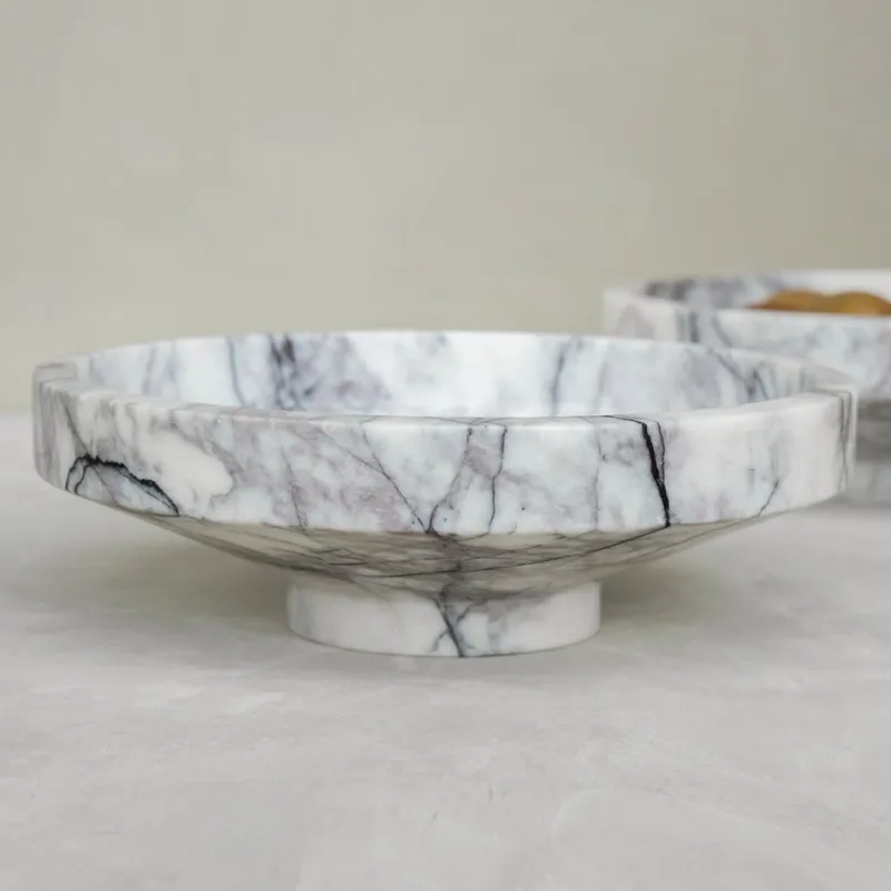 Pamono White Lilac Marble Narrow Bowl from Kiwano Concept> Tabletop|Bowls