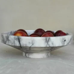 Pamono White Lilac Marble Narrow Bowl from Kiwano Concept><noscript><img width=