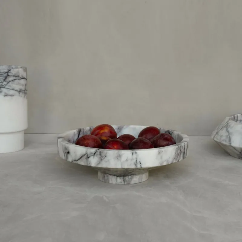 Pamono White Lilac Marble Narrow Bowl from Kiwano Concept> Tabletop|Bowls