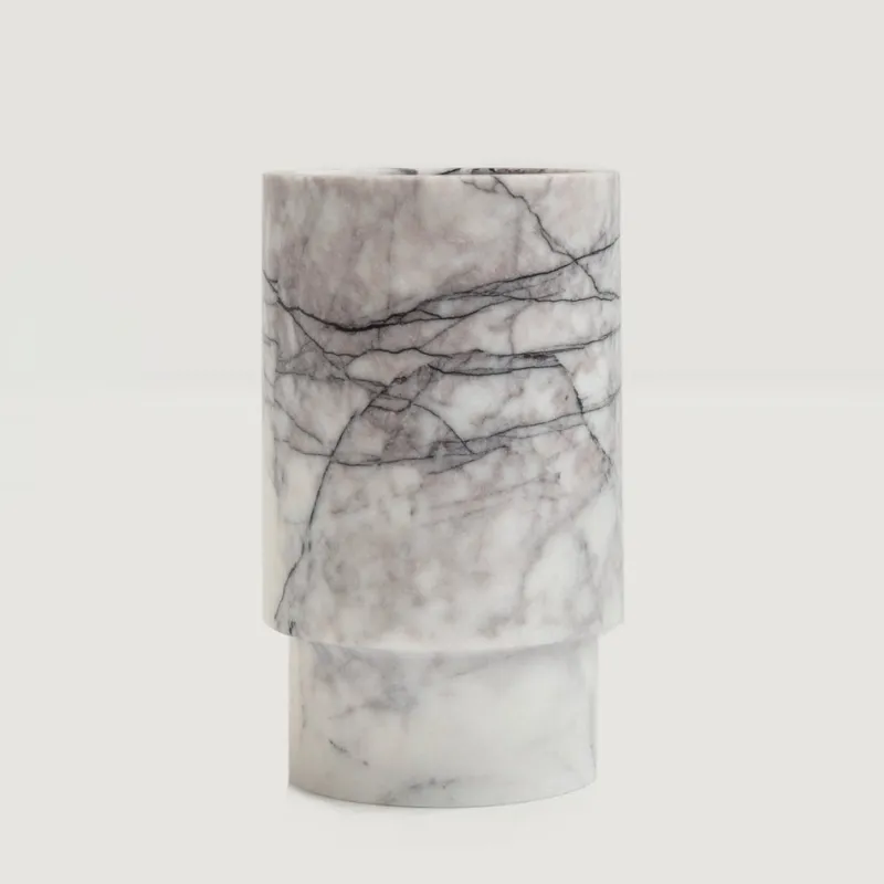 Pamono White Lilac Marble Vase or Wine Cooler from Kiwano Concept> Tabletop|Ice Buckets & Wine Coolers