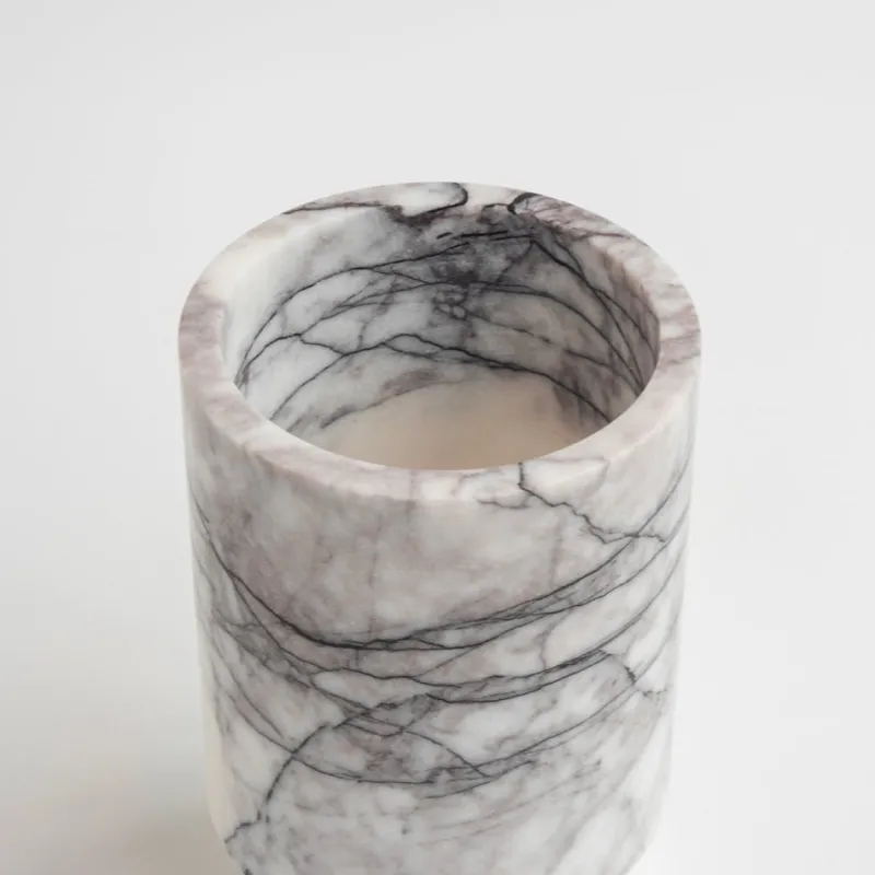 Pamono White Lilac Marble Vase or Wine Cooler from Kiwano Concept> Tabletop|Ice Buckets & Wine Coolers