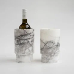 Pamono White Lilac Marble Vase or Wine Cooler from Kiwano Concept><noscript><img width=