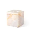 Pamono White Onyx Square Tissue Box by Royal Bee Design> Trunks, Crates & Baskets