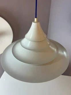 Sale Pamono White Pagoda Pendant by Ricardoni for Nordisk Solar
