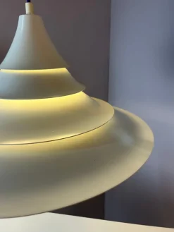 Sale Pamono White Pagoda Pendant by Ricardoni for Nordisk Solar