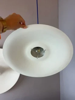 Sale Pamono White Pagoda Pendant by Ricardoni for Nordisk Solar