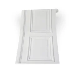 Online Pamono White Panelling Wallpaper