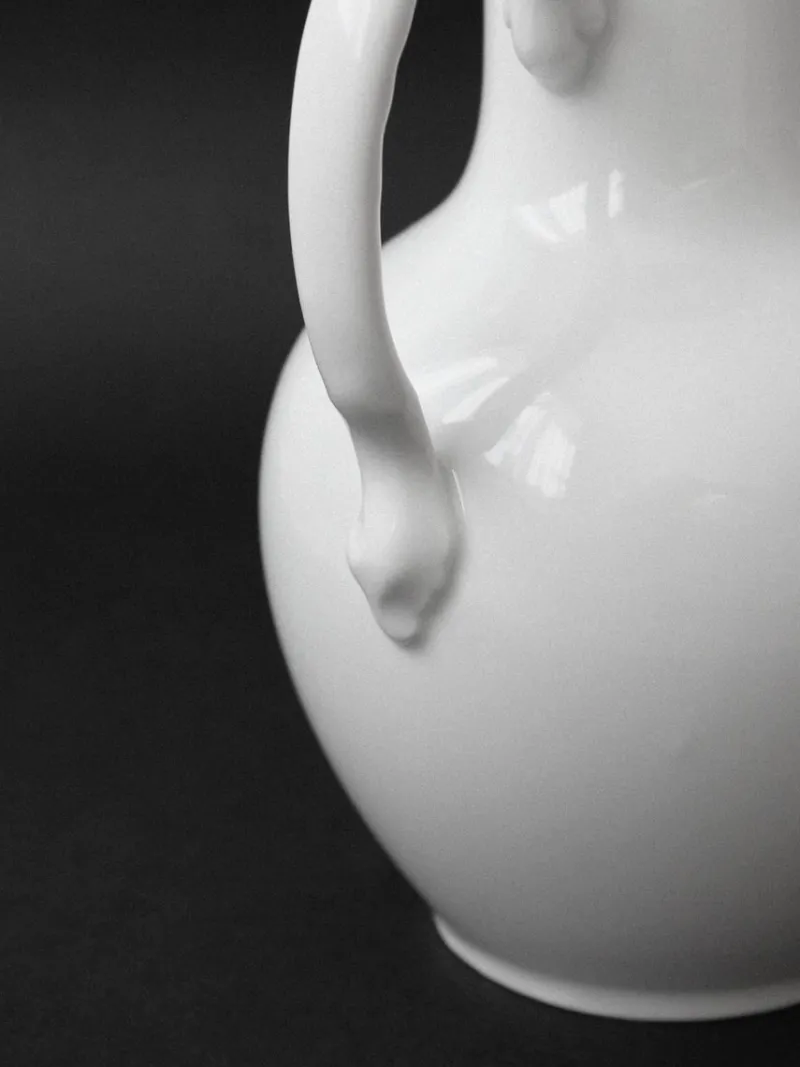 Pamono White Porcelain Teapot from Royal Copenhagen, 1980> Coffee & Tea Service