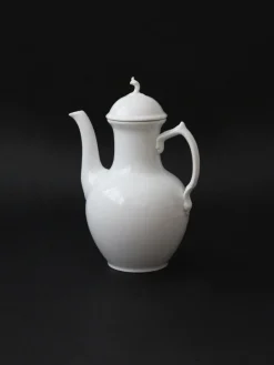 Pamono White Porcelain Teapot from Royal Copenhagen, 1980><noscript><img width=