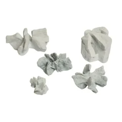 Pamono White Rock Sculpture Group in Ceramic by Bryan Blow, 1970s, Set of 5