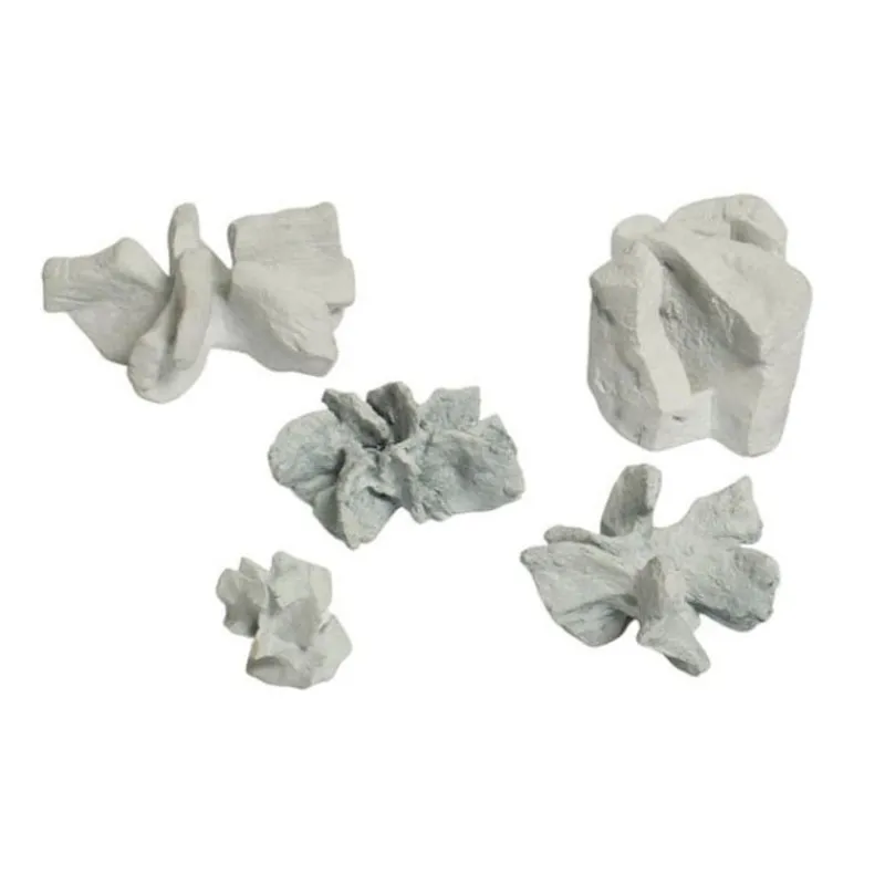 Pamono White Rock Sculpture Group in Ceramic by Bryan Blow, 1970s, Set of 5