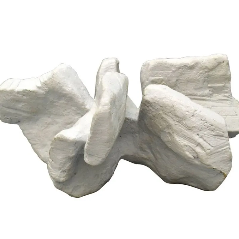 Pamono White Rock Sculpture Group in Ceramic by Bryan Blow, 1970s, Set of 5