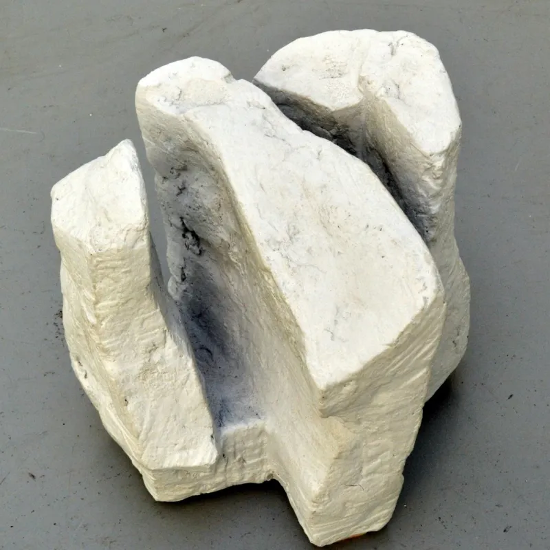 Pamono White Rock Sculpture Group in Ceramic by Bryan Blow, 1970s, Set of 5