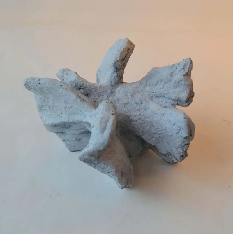 Pamono White Rock Sculpture Group in Ceramic by Bryan Blow, 1970s, Set of 5
