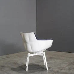 Sale Pamono White Swivel Husk Chair by Patricia Urquiola for B&B Italia, 2010s