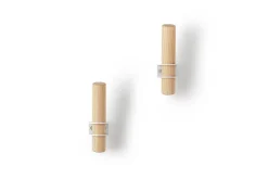 Pamono White Torch Hooks by Tore Bleuzé for Emko, Set of 2> Racks, Hooks & Valets