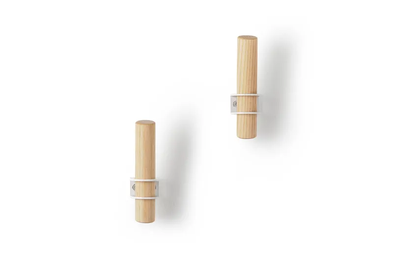 Pamono White Torch Hooks by Tore Bleuzé for Emko, Set of 2> Racks, Hooks & Valets