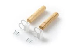 Pamono White Torch Hooks by Tore Bleuzé for Emko, Set of 2><noscript><img width=