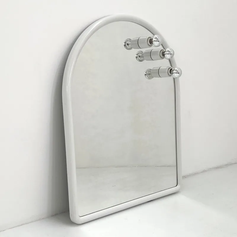 Pamono White Vanity Mirror from Carrara & Matta, 1970s> Mirrors
