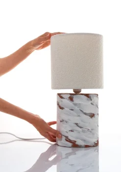 Sale Pamono White Wind Ceramic Table Lamp by Katia Langeard