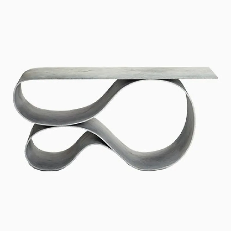 Clearance Pamono Whorl Console in Concrete Canvas by Neal Aronowitz The Exceptional