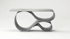 Clearance Pamono Whorl Console in Concrete Canvas by Neal Aronowitz The Exceptional