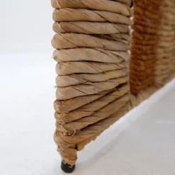 Best Pamono Wicker & Metal Folding Screen or Room Divider in the style of Audoux Minet