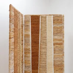 Best Pamono Wicker & Metal Folding Screen or Room Divider in the style of Audoux Minet