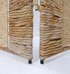 Best Pamono Wicker & Metal Folding Screen or Room Divider in the style of Audoux Minet