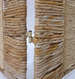 Best Pamono Wicker & Metal Folding Screen or Room Divider in the style of Audoux Minet
