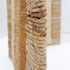 Best Pamono Wicker & Metal Folding Screen or Room Divider in the style of Audoux Minet