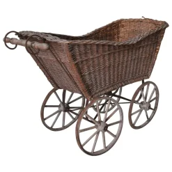 Pamono Wicker & Wood Pram, 1930s> Children's Chairs