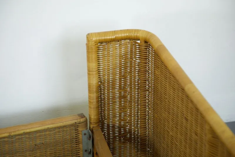 Online Pamono Wicker Bed by Adalberto Dal Lago, 1960s